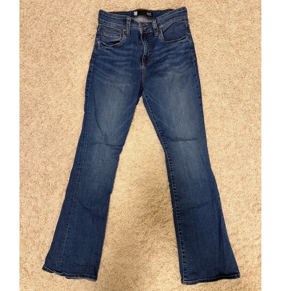 KUT from the Kloth Womens 2P Blue Bootcut Denim Jeans Medium Wash Stretch Petite